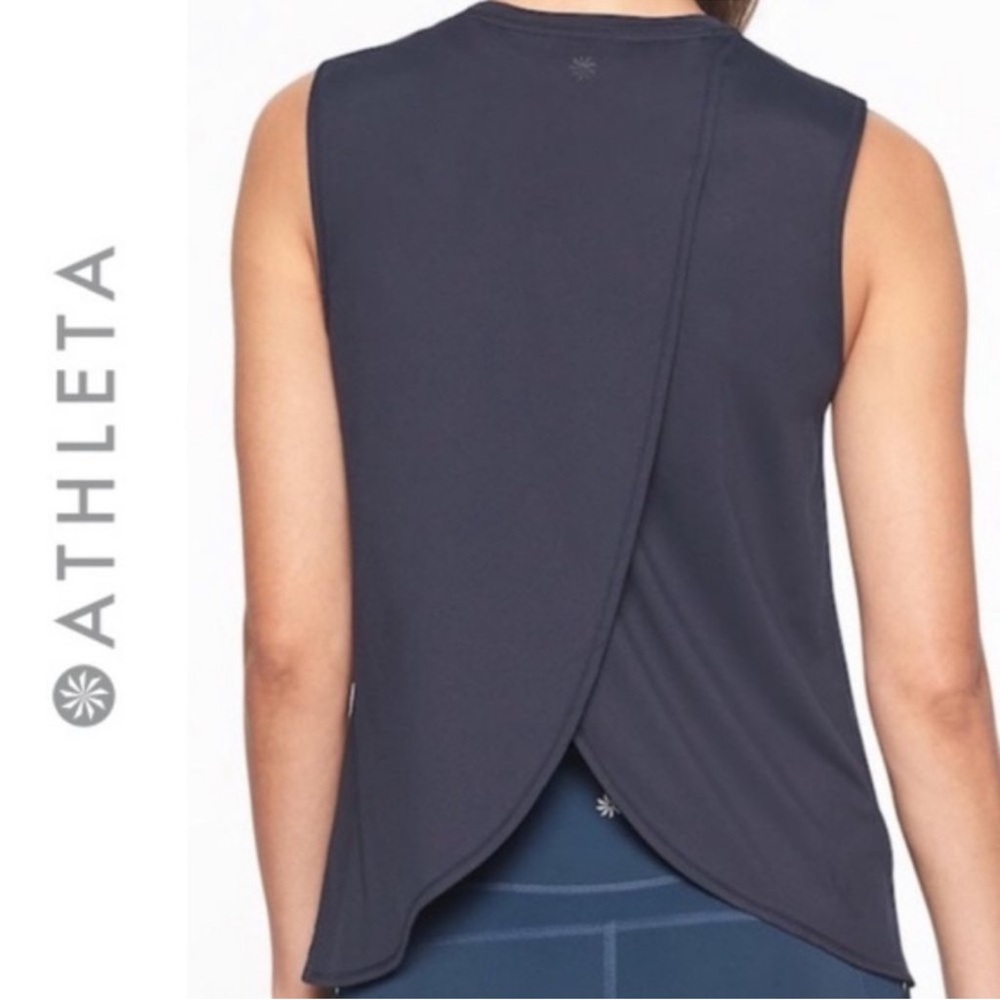 ATHLETA Women’s Blue Sunlover UPF 50+ Light Sleeveless Tank Top Size XL